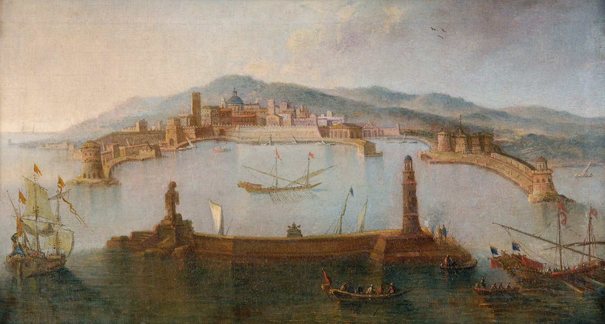 Il Porto di Civitavecchia in un dipinto d'epoca Il Porto di Civitavecchia in un dipinto d'epoca