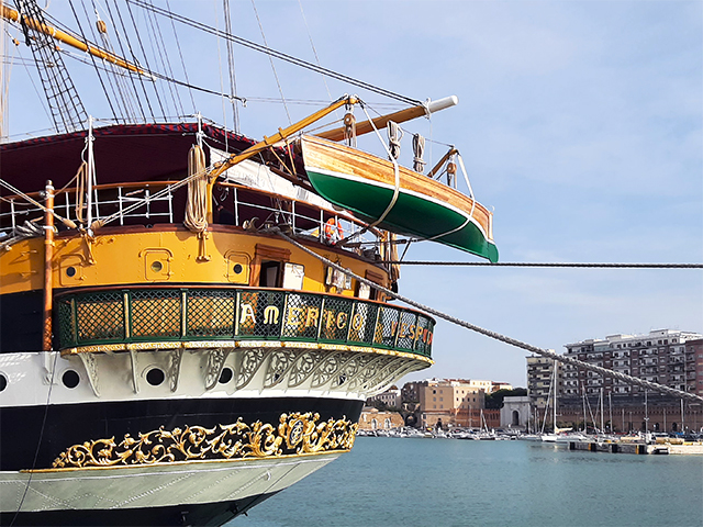 Il grande ritorno dell’Amerigo Vespucci a Civitavecchia