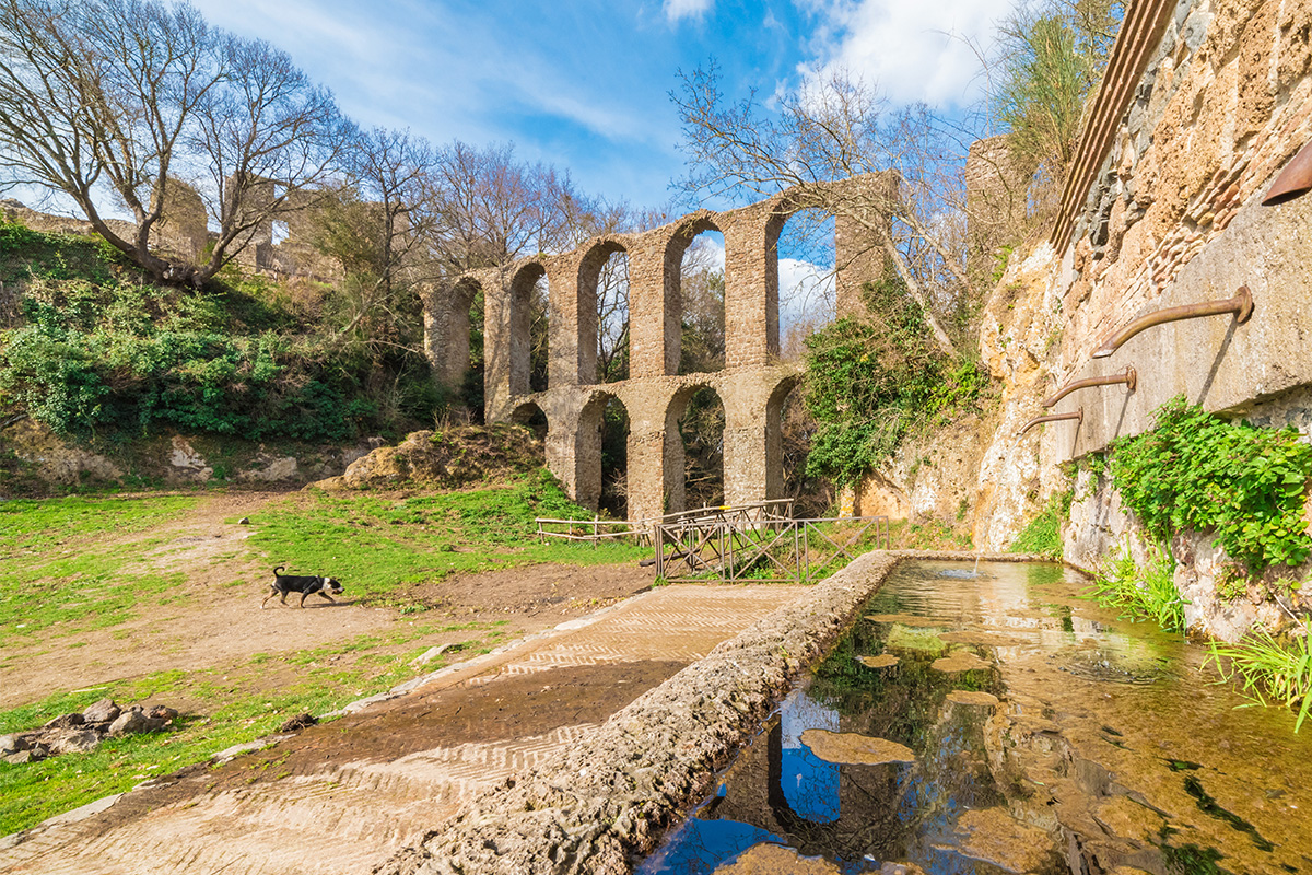 Monterano - Remains of the aqueduct