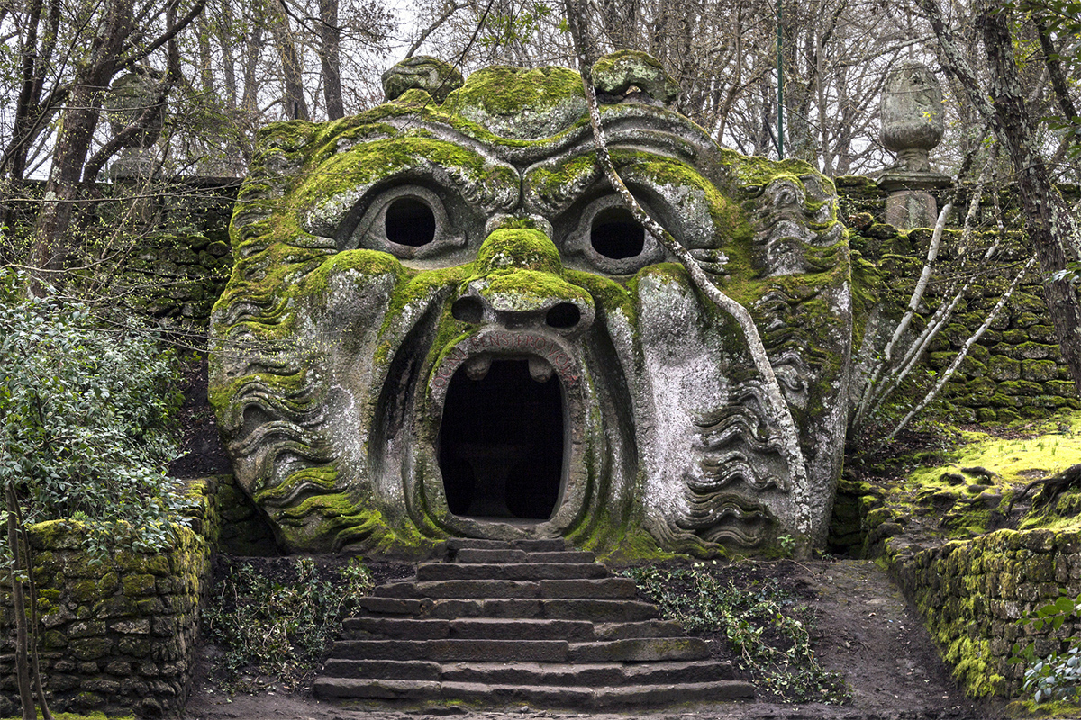 The Ogre - One of the most famous attractions of Park of Bomarzo - Photo by Aurelio Candido, CC