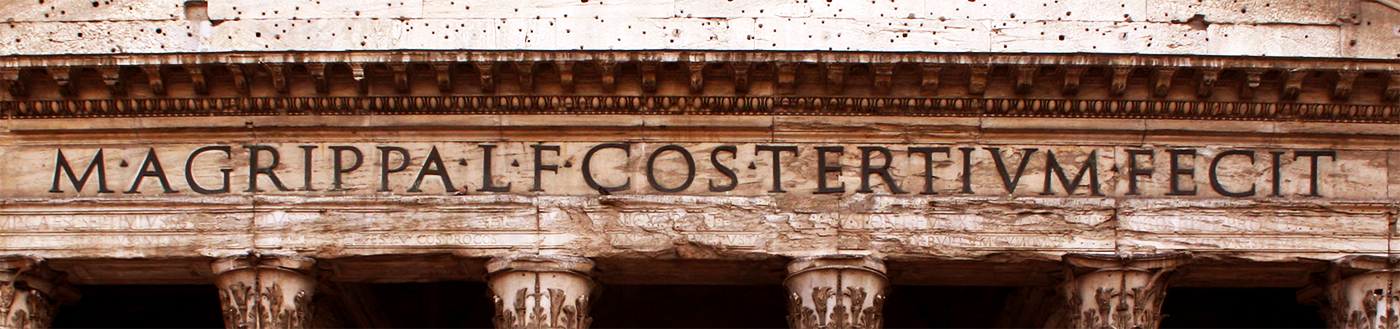 Pantheon - The inscription in honor of consul Agrippa