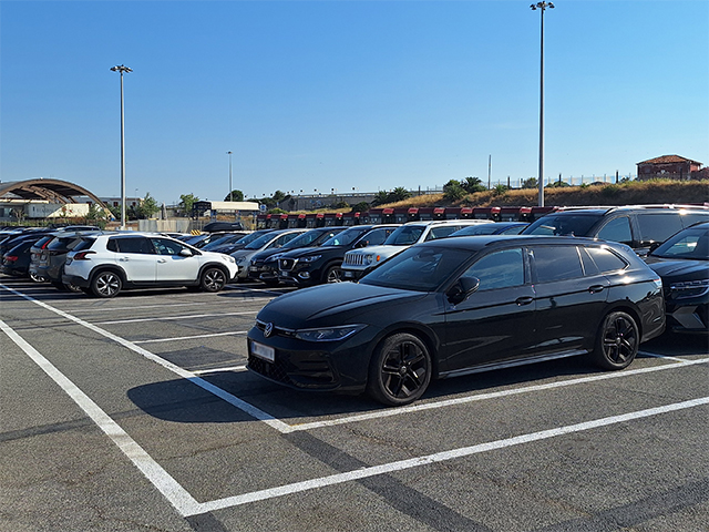 Il parcheggio ufficiale del porto di Civitavecchia