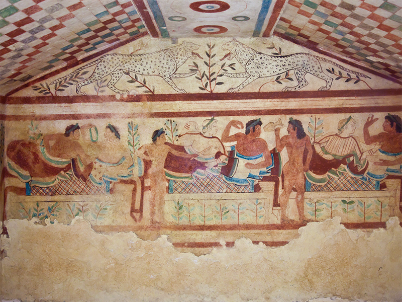 Necropoli Etrusca di Monterozzi - Tomba dei Leopardi Necropoli Etrusca di Monterozzi - Tomba dei Leopardi